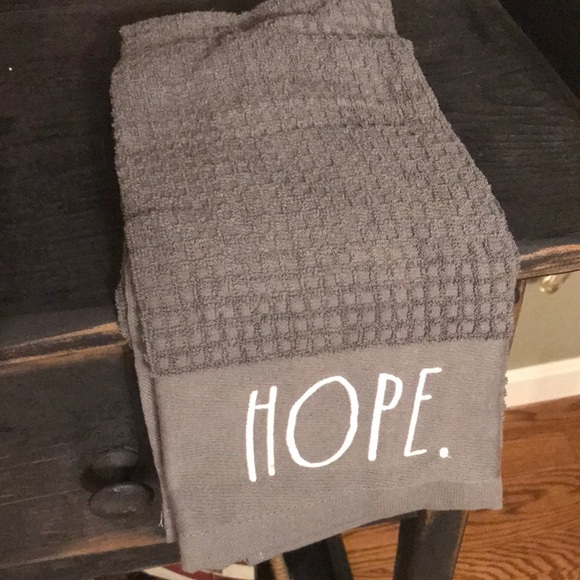 Rae Dunn FAITH HOPE set of 2 Kitchen Towels